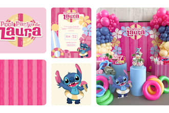 design custom printable kids birthday party decorations