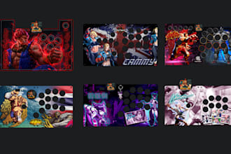 design custom fightstick and hitbox arcade art