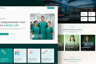 design medical website therapy dental website healthcare clinic website with SEO