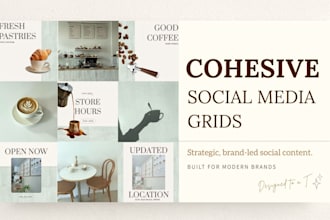 design instagram posts and social media grids for your brand