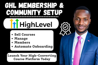 setup gohighlevel community membership ghl workflow ghl course sales funnel