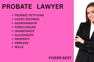 handle probate cases, contested wills, trusts, inheritance disputes, and filings