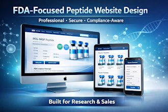 design peptide, supplement or nutraceutical e commerce website