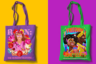 create a custom tote bag design