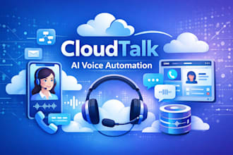 set up cloudtalk ai voice calling system for business automation