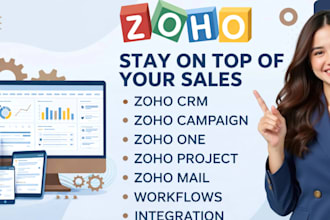 setup customize and intergrate zoho one CRM,zoho desk workflow automation