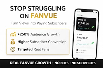 do fanvue promotion, steadily increase fanvue subscribers fanvue chatter