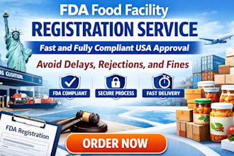 fda food facility registration service for USA import compliance