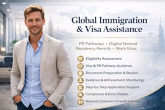 assist with global immigration, PR pathway, digital nomad visa, residency permit