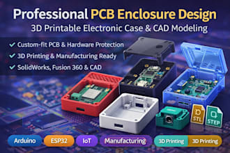 professional pcb enclosure design 3d printable electronic case and cad modelling