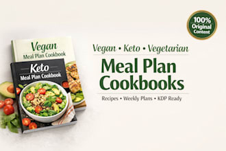 provide healthy vegan keto or vegetarian meal plan adult cookbook recipes