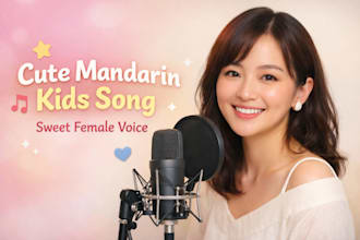 compose a cute mandarin chinese kids song for cartoons youtube or learning video