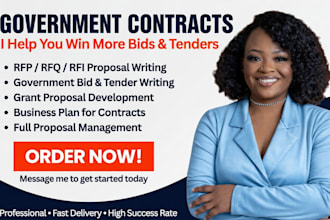 write a professional bid proposal for rfp, rfq and government contract proposal