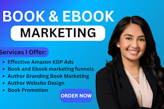 book marketing amazon ads book trailer author website author branding promotion