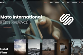 build squarespace photography website filmmaker artist cinematography website