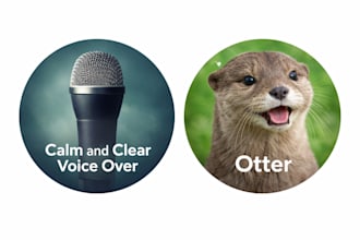 record a calm and clear male voice for narration and youtube