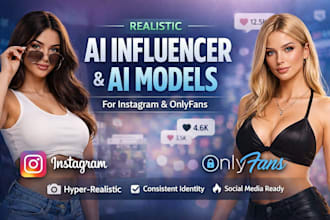 create a realistic ai influencer or ai model for instagram and onlyfans