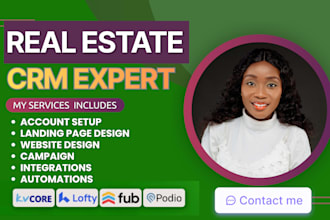 set up real estate crm and idx automation for lofty, boldtrail, kvcore, chime