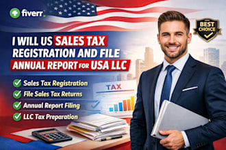 do US sales tax registration and file annual report for llc