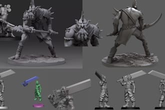 sculpt 3d miniature figuring 3d model statue 3d head toy 3d model for 3d print