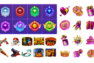 design 2d game icon, hand paint skill item, props object game UI, pixel art icon