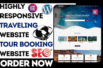 build fast seo travel website travel agency website tour booking tourism website
