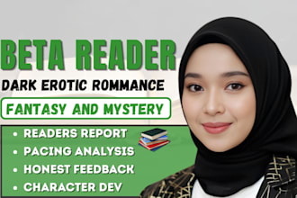 beta read dark erotic romance fantasy and mystery novels