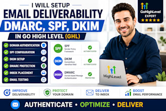 setup email deliverability dmarc, spf, dkim in go high level ghl