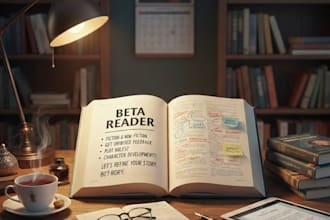 be your professional beta reader and provide feedback on your manuscript