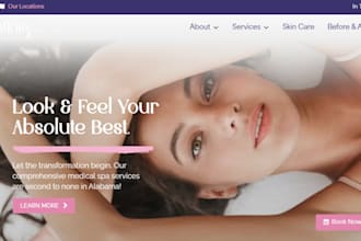 design squarespace beauty medical spa website aesthetic clinic estheticians spa
