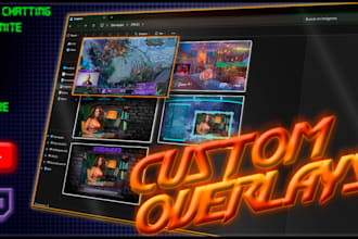 design an overlay for gaming or irl streaming or videos
