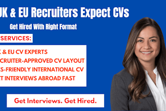 write a professional CV for UK, eu, or international job applications