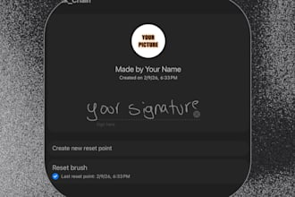 update procreate brush metadata, author name, and branding signature
