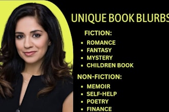 craft an irresistible book blurb, description and author bio for your novel