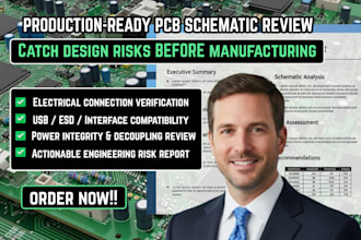 provide a production ready pcb schematic review and risk report 3 day delivery