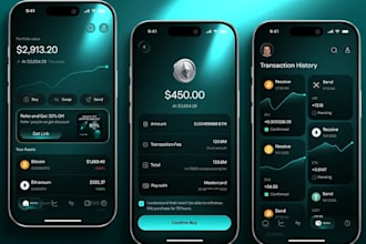 develop a secure fintech, crypto wallet, banking or loan mobile app
