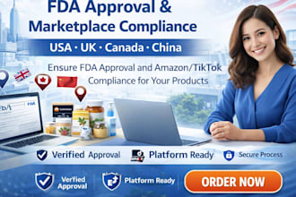 get fda approval and amazon tiktok shop compliance USA UK canada china
