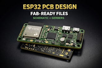design esp32 pcb schematic and layout for iot prototypes with gerbers and bom