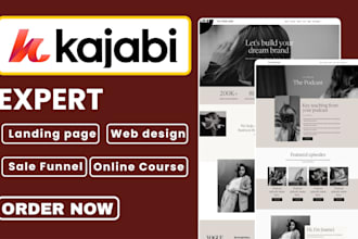 design kajabi sales page, kajabi landing page website for kajabi online course