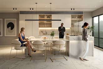 create photorealistic 3d exterior and interior render for your home renovation