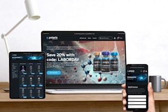 design supplement website, peptide website, nutraceutical store, sarms website