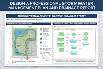 design a professional stormwater management plan and drainage report