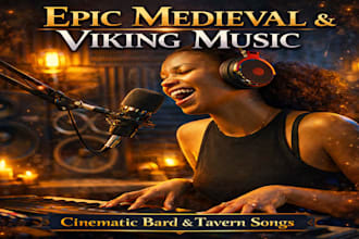 compose cinematic medieval bard music and fantasy tavern viking songs