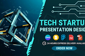 design professional investor pitch decks for tech startups and saas