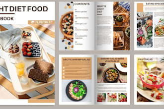 write design healthy recipes diet cookbook design meal plan food blog amazon kdp