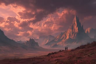 create sci fi character illustration or fantasy sci fi art