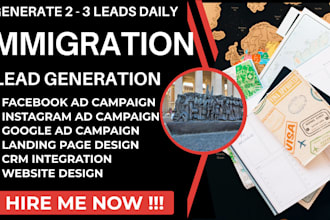provide exclusive immigration leads, immigration facebook ads, google video ads