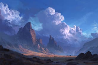 do scifi or fantasy digital art illustration