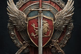 make medieval, fantasy, rpg gaming logo