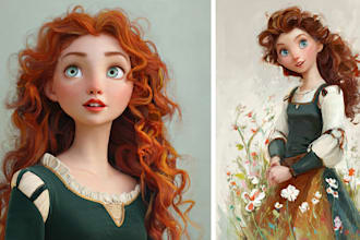 do disney cartoon portrait